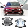 njssjd Fendinebbia a LED con gruppo luci di direzione DRL per A.lfa Romeo 156 159 Brera Stelvio, 2002-2006 F.iat Ducato paraurti anteriore fendinebbia (lente trasparente)