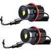 TOTMOX Angel Eye Halo Ring LED Coppia di lampadine per luci diurne 40W LED Angel Eyes Halo Ring Marker Lampadina Compatibile con B/M*W E87 E39 E60 E63 E64 E65 E66