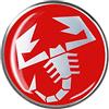 Abarth 21546 Adesivi Sticker 3D Scorpione, Rosso, Diam. 44 mm