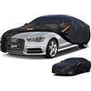 Kayme Telo Copriauto da Esterno, Compatibile con Audi A6 Berlina (2004-2025), Copertura a 7 Starti per Impermeabile Anti UV Anti Vento Antipolvere, Telo Copri con Cerniera e in Cotone.