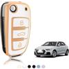 TOOMUME Cover Chiave Auto per Audi A1 Sportback S Line A3 8V 8P Q2 Q3 Q7 | Silicone Morbido, Antiurto, Anticaduta, Antigraffio, Custodia Protettiva Chiave per A4 A6 S3 S1 S5 S8 RS3 TT Seat Exeo Leon