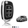 TOOMUME Cover Chiave Auto per Hyundai i10 i20 ix35 ix20 Tucson Santa Fe | Silicone Morbido, Antiurto, Anticaduta, Antigraffio, Custodia Protettiva Chiave per i40 i30 Bayon Ioniq Kona Sonata, Flip L