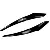 NVETJMUA Faro Sopracciglio Palpebre Per BMW Serie 1 F20 F21Versione Base Alogena Faro Sopracciglio Palpebra Copertura Trim Adesivo Gloss 2011 2012 2013 2014 sopracciglio faro auto(Gloss Black)