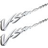 Yecnecty 1 paio di adesivi riflettenti per stemma moto 3D cromati per scooter, compatibili con Suzuki V-Strom 250 DL 650 1000 XT