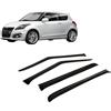 CarJoy Deflettori d'aria e antipioggia per finestrini laterali, compatibili con Suzuki Swift 2007-2010 Hatchback finestrini auto, protezione antipioggia, deflettori per esterni, 4 pezzi