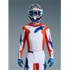 Alpinestars Fluid Grid Maglia da motocross, arancione/blu, S