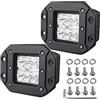 AUXTINGS Barra luminosa a LED 2 pezzi alluvione 3x3 pollici doppie luci a LED a incasso su strada retroilluminazione retromarcia adatta per camion anteriore posteriore paraurti