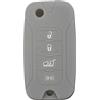 Tech11 Cover Chiave in Silicone Compatibile con Jeep Renegade - Protezione Antiscivolo e Antigraffio per Telecomando Auto, Design Ergonomico con Accesso Completo ai Pulsanti (Grigio)