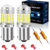 KaiDengZhe Lampadine LED P21W BA15S, 2 PZ Chip 3030 42-EX Senza Errori Canbus 1156 LED Bianco 12-36V 7506 1056 5009 Lampadina di Ricambio Retromarcia Freni Indicatori di Direzione per Auto