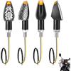 Gbformat 4PCS LED Indicatori di Moto 12/24V Frecce Moto Universali Impermeabile | Indicatori di Direzione Ambra, Lampeggianti a LED per Moto Scooter Quad Cruiser Off Road, Luci per Moto Diurne e Notturne