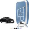 TOOMUME Cover Chiave Auto per VW Passat B8 Skoda Kodiaq Karoq Seat Ateca | Silicone Morbido, Antiurto, Anticaduta, Antigraffio, Custodia Protettiva Chiave per T-Roc T-Cross Tiguan Polo Superb Fabia