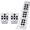 Simoni Racing 813/PW Pedali Special, Kit 3 copripedale specifico Audi, BMW, Mercedes, Porsche in alluminio satinato con gommini antiscivolo neri, per acceleratore, frizione e freno