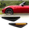 njssjd Indicatori di direzione sequenziali a LED laterali per Mazda MX-5 ND 2016-up 6 Atenza GH 5 Premacy CW RX-8 per Fiat 124 Spider 2017-2020 Lente affumicata Dynamic Side Repeater Blinker Lamp