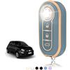 TOOMUME Cover Chiave, Guscio Chiave Adatto per Fiat 500 Punto Bravo Brava Panda Abarth Doblo Ducato Idea Linea Ulysse Tipo Lancia Ypslon Delta Musa, Custodia Chiavi Telecomando Copri Chiavi - Flip Key
