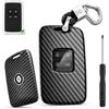 Sqylomk Cover chiave a 4 pulsanti, protezione chiave per Renault Koleos Kadjar Megane Captur Talismano Spazio Clio, guscio auto resistente in ABS, protezione in carbonio custodia flessibile e durevole