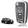TOOMUME Cover Chiave Auto per Opel Vauxhall Corsa E D Adam Astra J Mokka X | Silicone Morbido, Antiurto, Anticaduta, Antigraffio, Custodia Protettiva Chiave per Insignia A Zafira C Meriva B, 3 Tasti