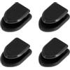 Partuto Ganci Di Stoccaggio Universali Nero 4 Pz Per Auto | Materiale: Plastica, Colore: Nero, Dimensioni: 3x2cm, Utilizzo: Per Veicoli, Casa, Ufficio, Resistente, Impermeabile