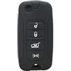 Tech11 Cover Chiave in Silicone Compatibile con Jeep Renegade - Protezione Antiscivolo e Antigraffio per Telecomando Auto, Design Ergonomico con Accesso Completo ai Pulsanti (Nero)