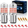 KaiDengZhe Lampadine LED P21/5W BAY15D, 2 PZ Chip 3030 42-EX Senza Errori Canbus 1157 LED Rosso 12-36V 2057 2357 Lampadina di Ricambio Retromarcia Freni Indicatori di Direzione per Auto