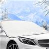 AUXHCYL Parasole Auto e Copri Parabrezza Inverno, 110 x 145 cm | Copertura esterna magnetica in alluminio con coprispecchietti e lembi da chiudere nelle portiere