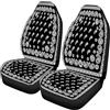 Generic 2 Pezzi Coprisedili per Auto Neri Stile Bohémien Paisley con Imbottitura in Schiuma, Universali per Auto, SUV, Camion, Protezione per Sedili Anteriori, Decorazione per Interni del Veicolo