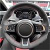 HWBZDPZQD Coprivolante for auto in pelle scamosciata | For Jaguar XFL, XE, XJL, F-Pace, XKR, rivestimento interno(Black Thread)
