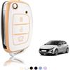 TOOMUME Cover Chiave Auto per Hyundai i10 i20 ix20 ix35 i30 Tucson Bayon | Silicone Morbido, Antiurto, Anticaduta, Antigraffio, Custodia Protettiva Chiave per i40 Santa Fe Kona Ioniq Sonata, Flip S