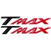 labelbike 2 Adesivi 3D Moto Scritte TMAX Compatibile con Yamaha | TMAX 500-530, Scooter, Protezione in Resina, Antigraffio, Decorazione, Rosso Nero, Made in Italy