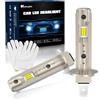 KaiDengZhe H1 LED Lampadina per Fari, 2026 La Più Recente 1:1 Mini Size 6500K Bianco Freddo Senza Polarità Plug and Play Canbus 90W 18000LM Kit di Conversione per Auto più Luminoso al 600%