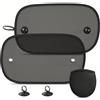 ZYEKIU Tendine Parasole Auto Bambini 2Pezzi Parasole Auto bambini Raggi UV | Indeformabile Oscuranti Finestrini Auto 50x30CM Include Ventose Parasole Macchina Nylon Nero Universale per Neonati e Animali