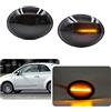 njssjd Lampeggianti laterali dinamici a LED per Fiat 500 500C 500L Abarth 500 Alfa Romeo 4C Ford KA Lancia Ypsilon Luci di segnalazione laterali sequenziali lente fumo