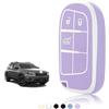 TOOMUME Cover Chiave Auto per Jeep Compass Renegade Cherokee Fiat 500x | Silicone Morbido, Antiurto, Anticaduta, Antigraffio, Custodia Protettiva Chiave per Freemont Tipo Dodge Challenger, 3 Tasti