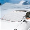 Generic Copertura per parabrezza auto con copertura a specchio per ghiaccio e neve, copertura magnetica per finestrino anteriore dell'auto, copertura universale portatile per auto, SUV, camion, 145 x 19 cm