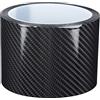 aqxreight Pellicola Protettiva per Auto, Pellicola Protettiva in Fibra di Carbonio per Porta Auto, Adesivo AntiGraffio, Nero(7CM*3M)
