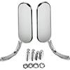 TOTMOX 1 Paio di Mini Specchietti Ovale in Alluminio Rotazione 360 ° HD Specchietti Retrovisori Laterali Compatibile con Harley-Davidson Compatibile con Honda Modelli Cruiser,
