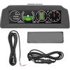 KIMISS GPS Misuratore di pendenza della velocità, Misuratore di pendenza GPS PMH Inclinometro KMH HUD Angolo di inclinazione del passo Display Bussola Monitoraggio della velocità Universale per auto
