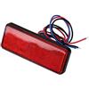 Ymiko Riflettore Rettangolare, Luce Freno Posteriore per Moto, Riflettore LED Rettangolare Luce Stop per Luce Freno Posteriore per Ciclomotore Motocicletta(Luce Rossa Conchiglia Rossa)