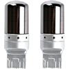 Ggnaxivs 2Pz Cromo 7440 T20 144SMD Giallo Canbus Errore Lampadina a LED Indicatore di Direzione