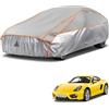 kayme Telo Copriauto Antigrandine, Adatto per Auto a Porsche 718(2016-2024), Kayme Copertura Auto Antigrandine Impermeabile E Resistente Anti UV Antipolvere Vento, con strisce riflettenti - Grigio.