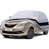 Holthly Telo Copriauto per Lancia Ypsilon (1992-2024), 100% Impermeabile Telo Auto. Pioggia, Sole, Polvere e Protezione UV, Telo Copri Auto da Esterno con Fodera in Cotone. Argenteo