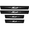 Stylecart 4 Pezzi Adesivi per Battitacco per Fo-rd Fiesta Fusion Kuga Edge C-MAX SHELBY TAURUS, Adesivo per Battitacco in Fibra di Carbonio Protezioni per Davanzali per Porte Auto,Fiesta