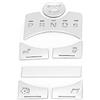 Tbest Pulsanti Jaguar Xf 2015,Pulsanti Jaguar Xf,Modifica Decorazione Interni Ed Esterni Auto 7 Pezzi Controllo Centrale Pulsante Cambio Pannello Adesivo Sostituzione Argento per Jaguar