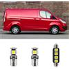 njssjd Kit luci interne a LED bianche da 8 pezzi per F.ord Transit 2012-2023 Custom Panel Van Visiera parasole Lampade per specchietti di cortesia e strumento di installazione