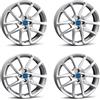 BORBET 4x Cerchi Borbet N 7x17 ET35 4x98 crystal silver compatibile con Lancia Delta Ypsilon