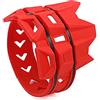 TOTMOX - Protezione per silenziatore di scarico per moto, con cinghie di installazione, protezione in gomma durevole, tubo di scarico resistente al calore, anello anti-scottatura rosso