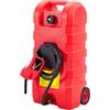 RBFGYIOP Tanica carburante portatile 15 galloni - Pompa manuale, tubo materiale, sifone 2 galloni/min - Contenitore benzina/motore su ruote per auto, barche, tosaerba, ATV - Colore: rosso