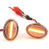MKptopia 2 pezzi LED dinamico indicatore laterale luce di segnale Compatibile con Fi-at 500 F-ord KA Lan-cia Ly-bra Yp-silon Al-fa 4C Compatibile con Ma-serati-Bianco Vetro