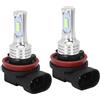 Tbest Lampadina fendinebbia a LED, 2 pezzi H8/H11 80W 8000K Lampadina fendinebbia a LED Lampada blu ghiaccio 12 24V Lampadina fendinebbia universale