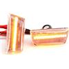 MKptopia 2 pz LED dinamico indicatore laterale luce segnale di giro intermittente sequenziale compatibile con O-pel In-signia As-tra H Za-fira B Co-rsa D Compatibile con Che-vrolet Cr-uze-vetro bianco