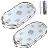 Ygapuzi 2 pezzi Luci LED interne senza fili per auto Luce tattile LED ricaricabile per auto con 6 perle di lampada LED super luminose Luce d'ambiente interna per auto Accessori universali del veicolo